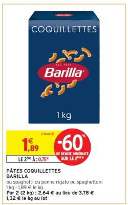 Pâtes Coquillettes Barilla