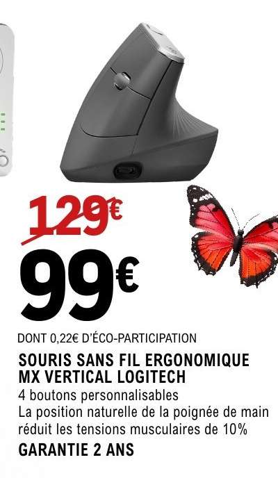 SOURIS SANS FIL ERGONOMIQUE MX VERTICAL LOGITECH