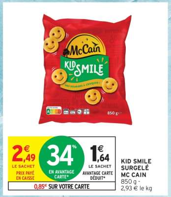Kid Smile Surgelé Mc Cain