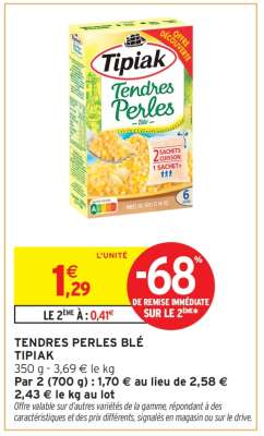 TENDRES PERLES BLÉ TIPIAK