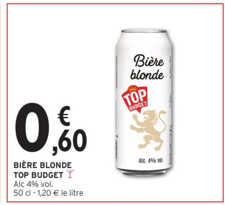 BIÈRE BLONDE TOP BUDGET
