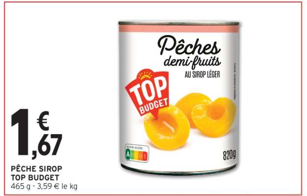 PÊCHE SIROP TOP BUDGET
