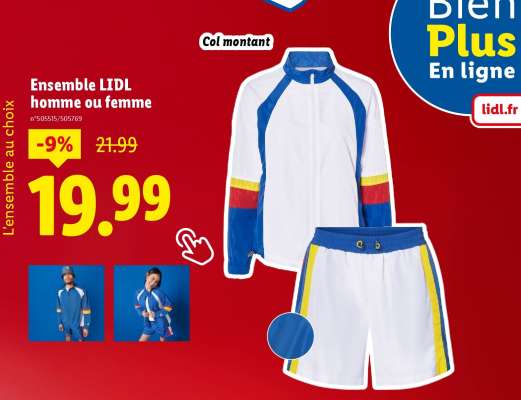 Ensemble LIDL homme ou femme