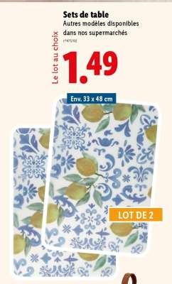 SETS DE TABLE