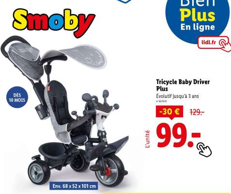 Tricycle Baby Driver Plus