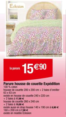 Parure housse de couette Expédition
