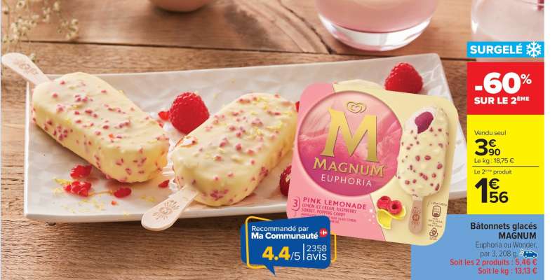 BÂTONNETS GLACÉS MAGNUM