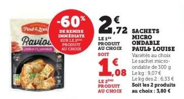Sachets Micro Ondable Paul & Louise