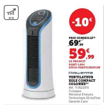 Rowenta Ventilateur Eole Compact Colonne