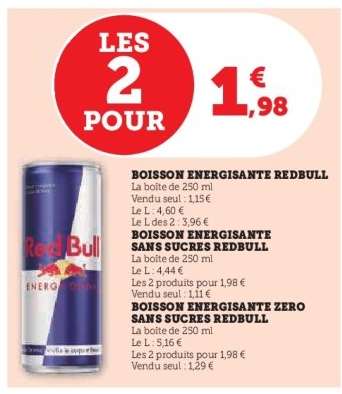 BOISSON ENERGISANTE REDBULL