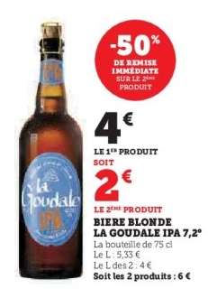 BIERE BLONDE LA GOUDALE IPA 7,2°