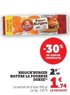 BRIOCH'BURGER NATURE LA FOURNÉE DORÉE