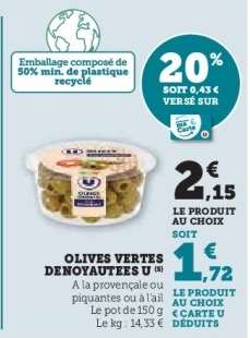Olives Vertes Dénoyautées U