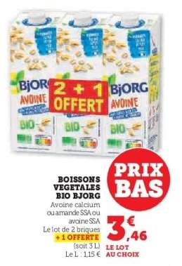 BOISSONS VEGETALES BIO BJORG