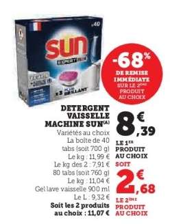 DETERGENT VAISSELLE MACHINE SUN