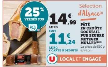 Pâté en croûte cocktail pur beurre Metzger Muller