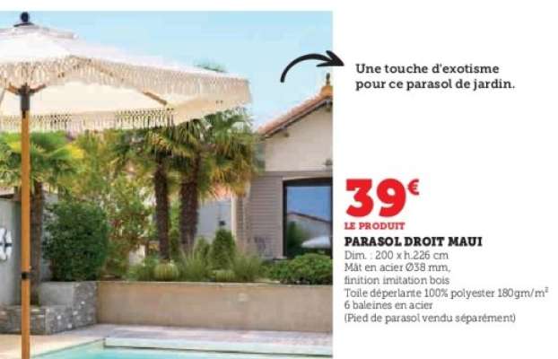 PARASOL DROIT MAUI