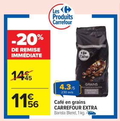 Café en grains CARREFOUR EXTRA