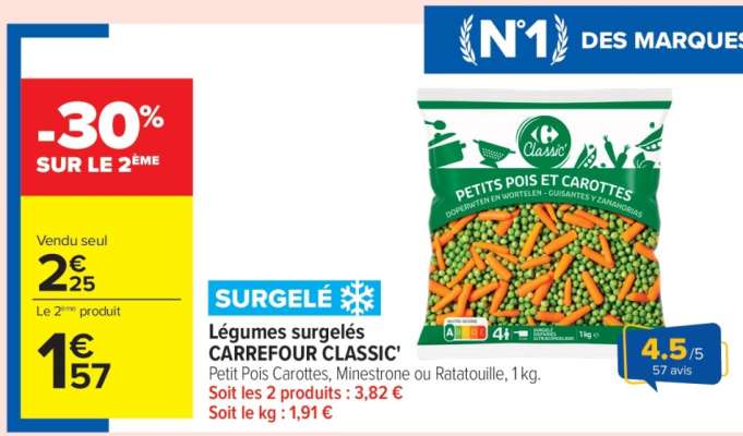 Légumes surgelés CARREFOUR CLASSIC'