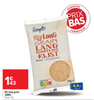 Riz long grain SIMPL