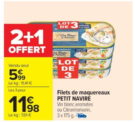 Filets de Maquereaux 'Petit Navire'