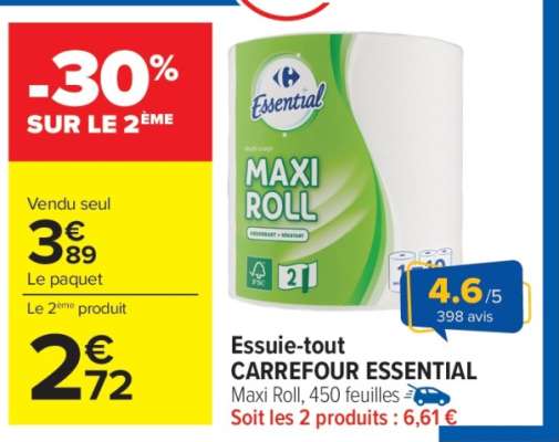 Essuie-tout CARREFOUR ESSENTIAL