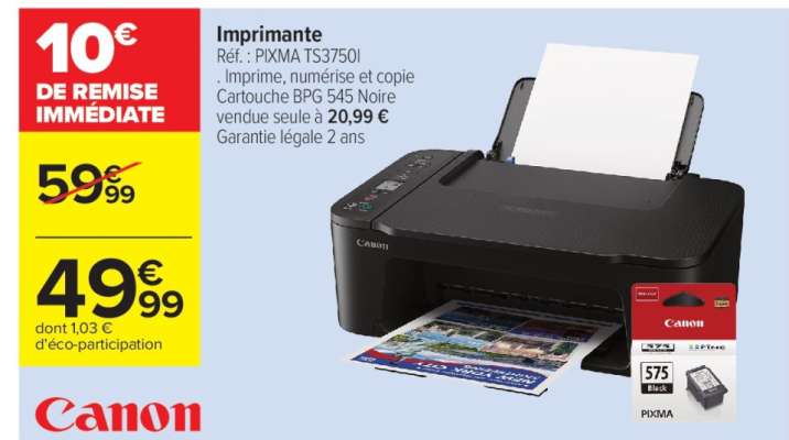 Imprimante Canon PIXMA TS3750I