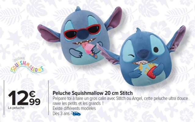 Peluche Squishmallow 20 cm Stitch
