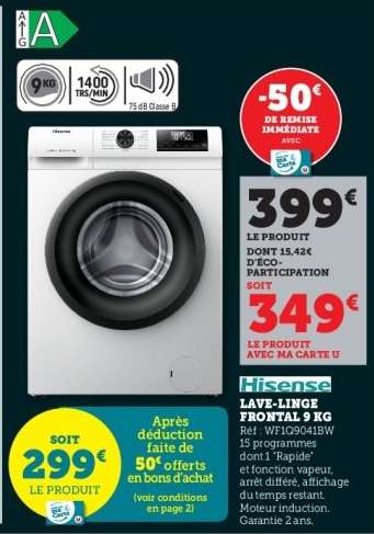 Hisense Lave-linge Frontal 9 kg