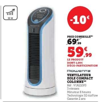 Rowenta Ventilateur Eole Compact Colonne