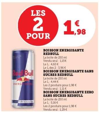 Boisson Energissante Redbull