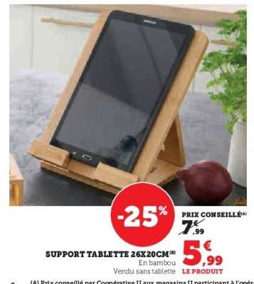 SUPPORT TABLETTE 26X20CM