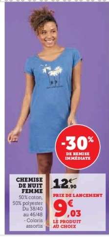 CHEMISE DE NUIT FEMME