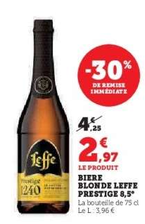 BIERE BLONDE LEFFE PRESTIGE 8.5°