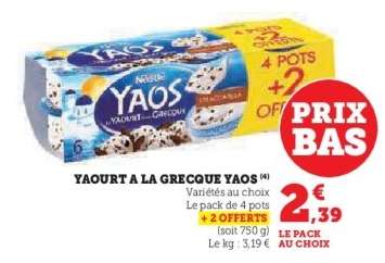 Yaourt à la Grecque YAOS