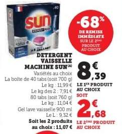 DETERGENT VAISSELLE MACHINE SUN