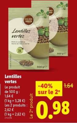 Lentilles vertes