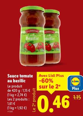 Sauce tomate au basilic