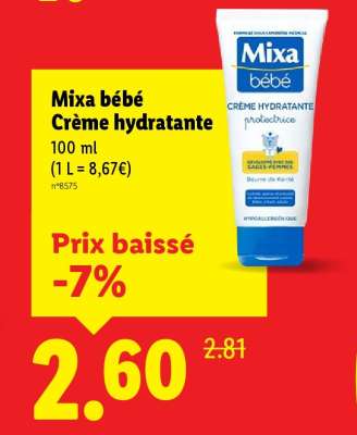 Mixa bébé Crème hydratante