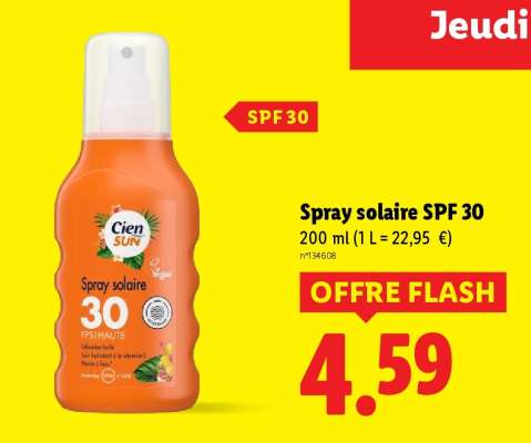 Spray solaire SPF 30