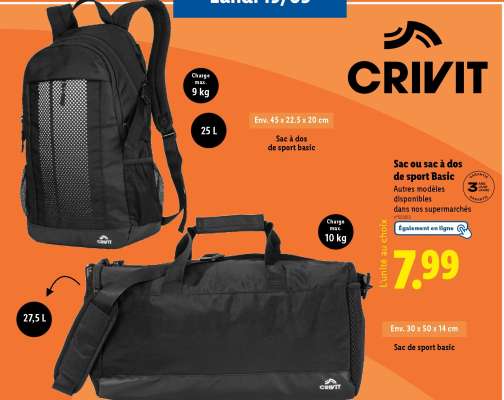 Sac ou sac à dos de sport Basic
