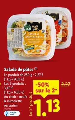 Salade de pâtes