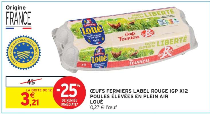 ŒUFS FERMIERS LABEL ROUGE IGP X12