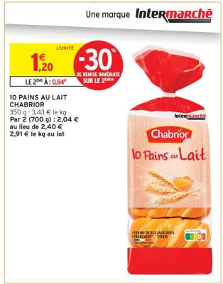 10 PAINS AU LAIT CHABRIOR