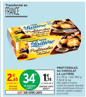 PROFITEROLES AU CHOCOLAT LA LAITIÈRE