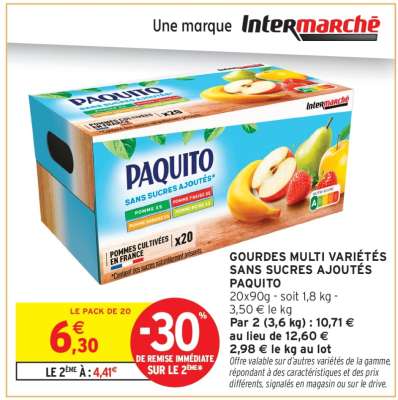 GOURDES MULTI VARIÉTÉS SANS SUCRES AJOUTÉS PAQUITO