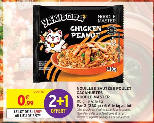 NOUILLES SAUTÉES POULET CACAHUÈTES NOODLE MASTER