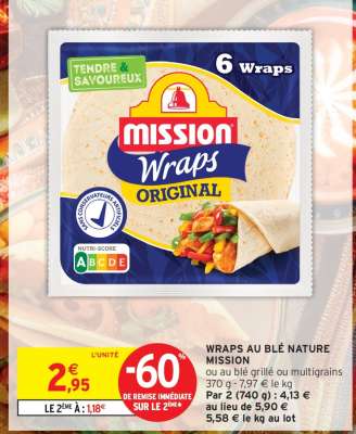WRAPS AU BLÉ NATURE MISSION