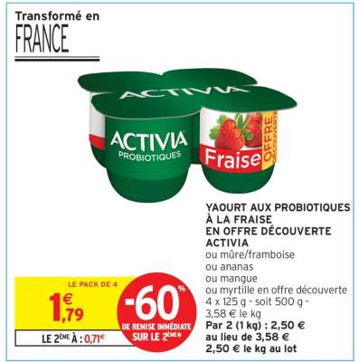 ACTIVIA Probiotiques Fraise
