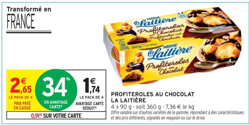 PROFITEROLES AU CHOCOLAT LA LAITIÈRE